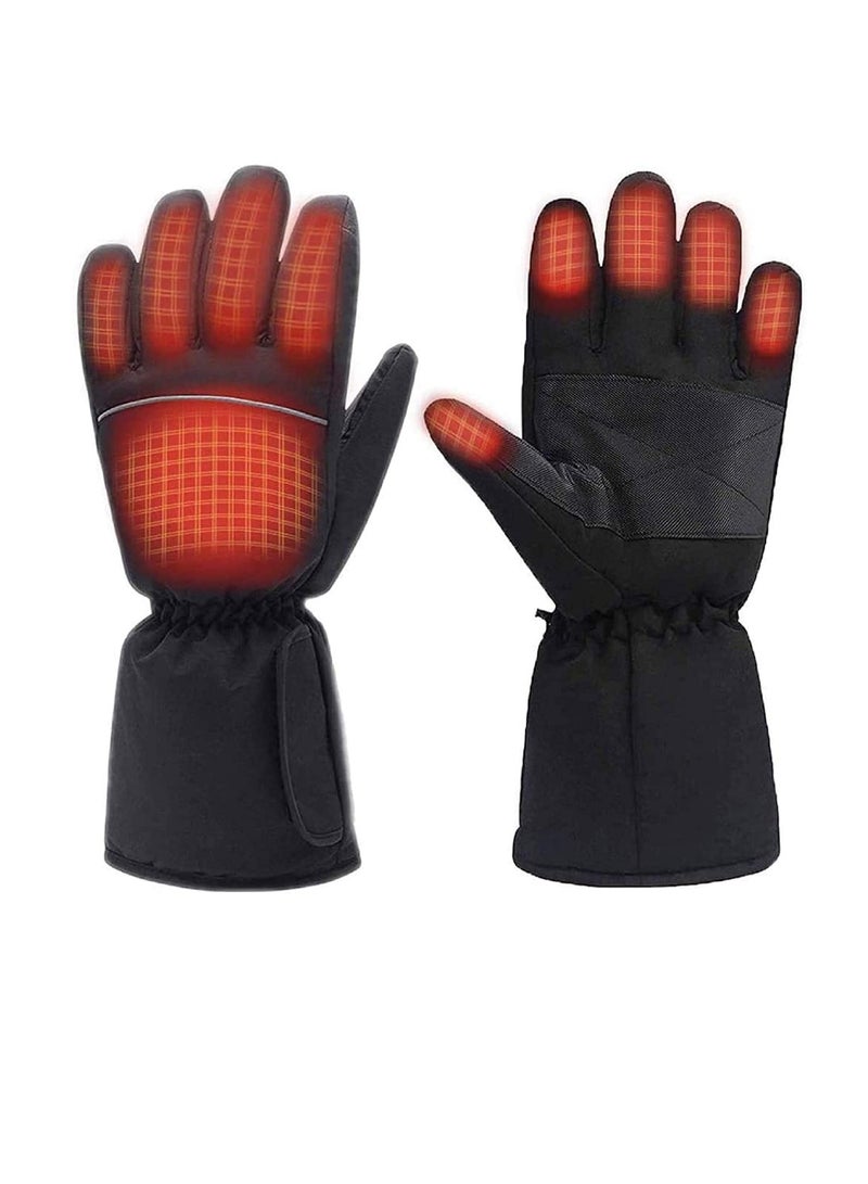 Heated Gloves, Battery Powered Electric Heat Gloves for Women and Men, Waterproof Winter Thermal Warm Touchscreen Outdoor Sports Cycling Riding Skiing Skating Hiking Hunting