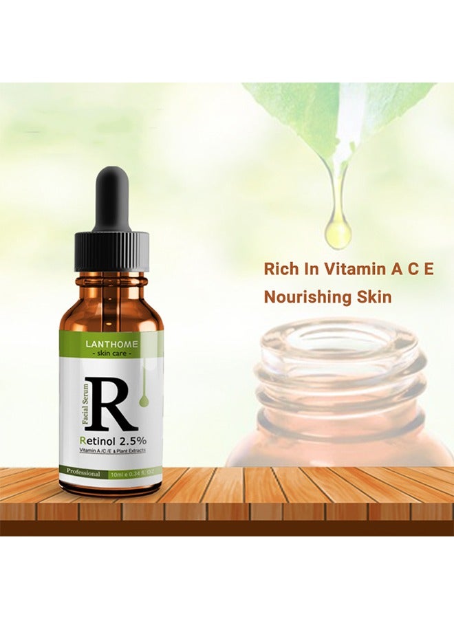 Retinol 2.5%-Vitamin A/C/E & Plant Extracts,Retinol and Hyaluronic Acid to Rapid Wrinkle Repair(10ML)