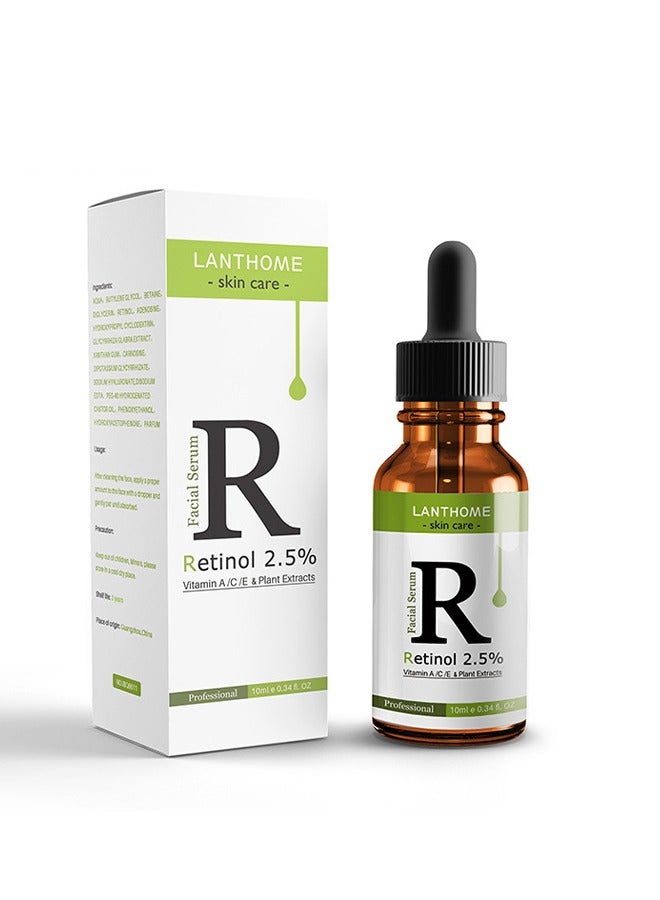 Retinol 2.5%-Vitamin A/C/E & Plant Extracts,Retinol and Hyaluronic Acid to Rapid Wrinkle Repair(10ML)
