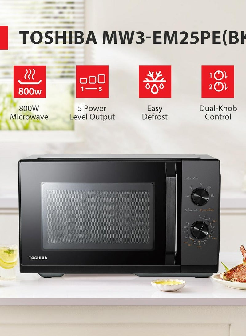 Microwave Oven W Series Mechanical SOLO 25 L 800 W MW3-MM25PE(BK) Black