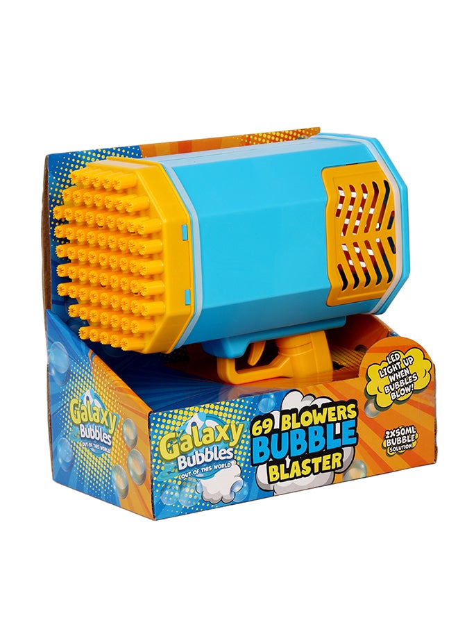 B/O 69 BLOWER  BUBBLE BLASTER  WITH 2*50ML BUBBLE SOLUTION, WITH 1200MA RECHARGABLE BATTERY