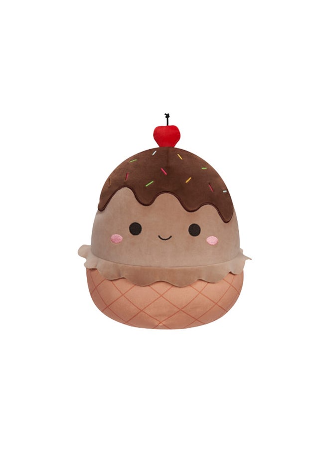 12 inch Medium Plush Marta Chocolate Ice Cream Sundae , Officially Licensed Kellytoy Plush Toy, Colorful Soft Toy, Gift for Kids, Girls & Boys Washable Squishy Stuff Toy Multicolor All Age
