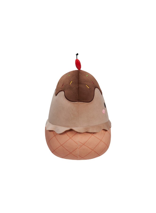 12 inch Medium Plush Marta Chocolate Ice Cream Sundae , Officially Licensed Kellytoy Plush Toy, Colorful Soft Toy, Gift for Kids, Girls & Boys Washable Squishy Stuff Toy Multicolor All Age