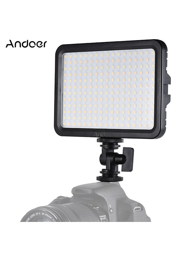 LED204 LED Video Light Fill Light with 204pcs Lamp Beads Stepless Dimming 3300K-5600K Bi-Color Temperature CRI90