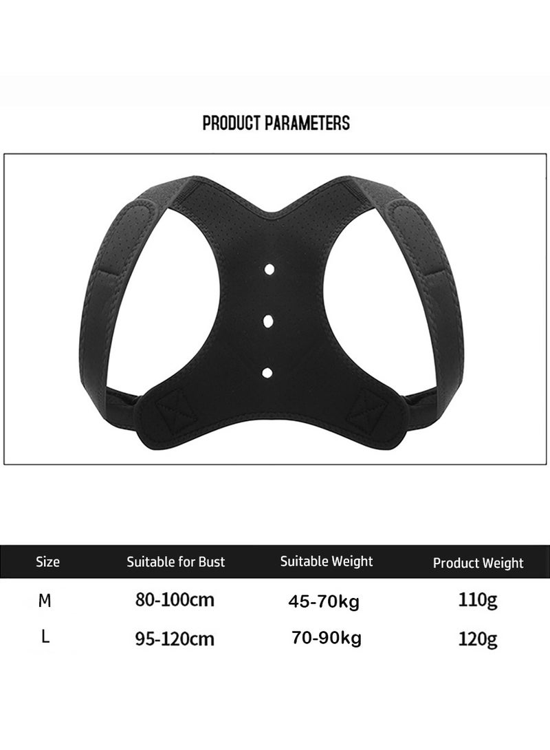 Posture Corrector-Back Brace for Men and Women,Adjustable and Breathable Upper Back Brace for Posture,Back Straightener,Providing Pain Relief from Back, Shoulder - M