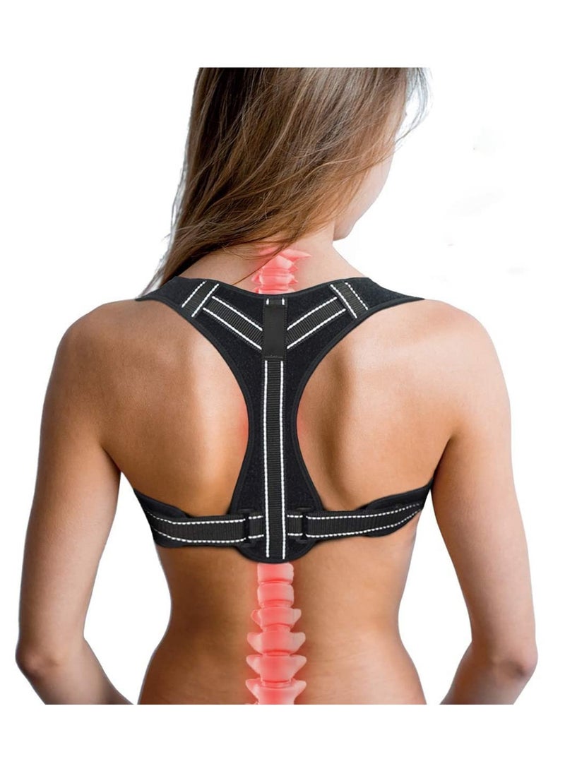 Posture Corrector for Women and Men Adjustable Shoulder Straps Back Brace Straightener Trainer Effective Neck Upper Pain Relief