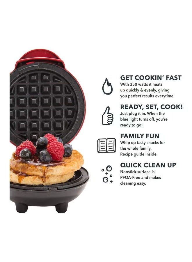 Mini Waffle Maker Machine Red 18X9.3X14.50cm