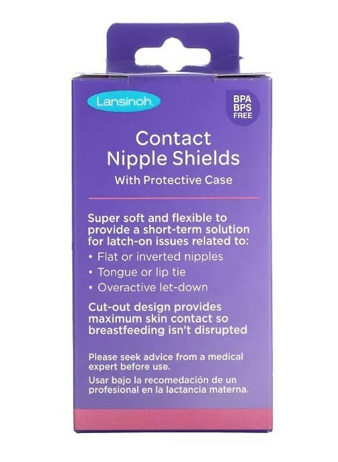 Contact Nipple Shields with Protective Case Size 2 24 mm 2 Pack