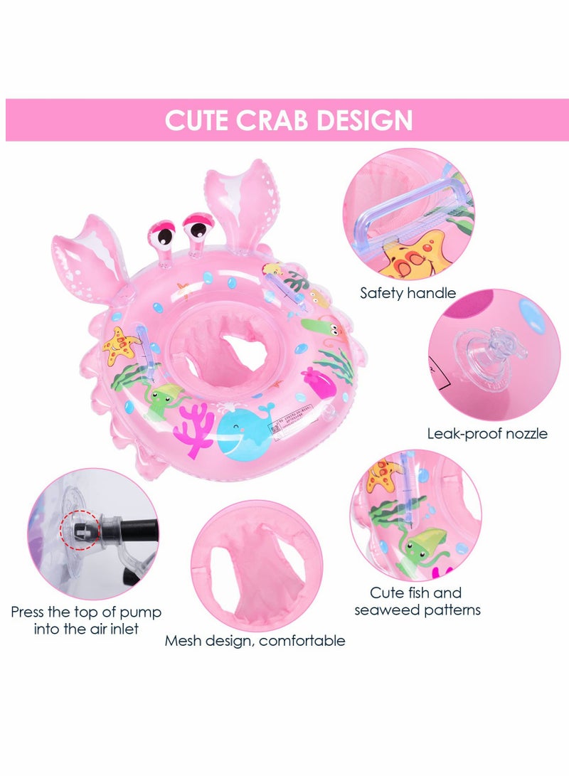 Baby Swimming Ring, Float with Seat Toddler & patch kit, Inflatable Baby Swim Ring Skin Care PVC for Kids Paddling Pool 6 Months to 3 Years