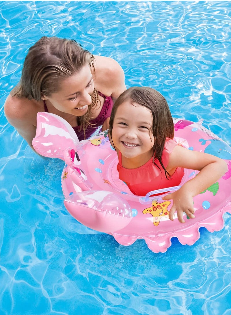 Baby Swimming Ring, Float with Seat Toddler & patch kit, Inflatable Baby Swim Ring Skin Care PVC for Kids Paddling Pool 6 Months to 3 Years