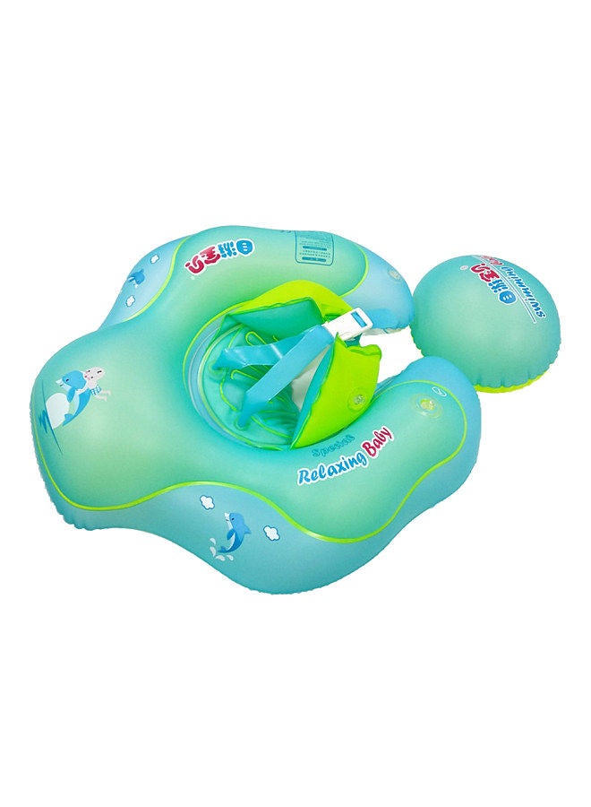 Cute Baby Pool Float Inflatable Baby Swim Float Baby Swimming Float Ring Toddler Pool Float for 6-30 Months Boys Girls Swim Trainer Float with Bottom Seat + Tail Float