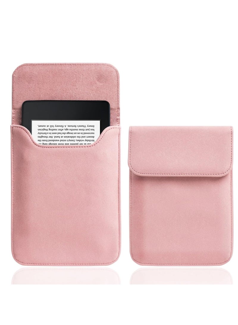 6.8 Inch Sleeve for All-New Kindle 2022/Kindle 2019/Kindle Paperwhite/Kindle Voyage/Kindle (8th Gen, 2016)/Kindle 4/5/Kindle Touch Protective Pouch Bag Case Cover, Pink