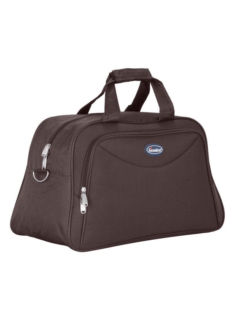 Travel Duffle Bag for Unisex Lightweight Nylon Bag Multi Pocket Water & Scratch Resistant Adjustable Shoulder Strap Weekend Bag Convenient Carry On Luggage for Camping Training 48L Brown EA218