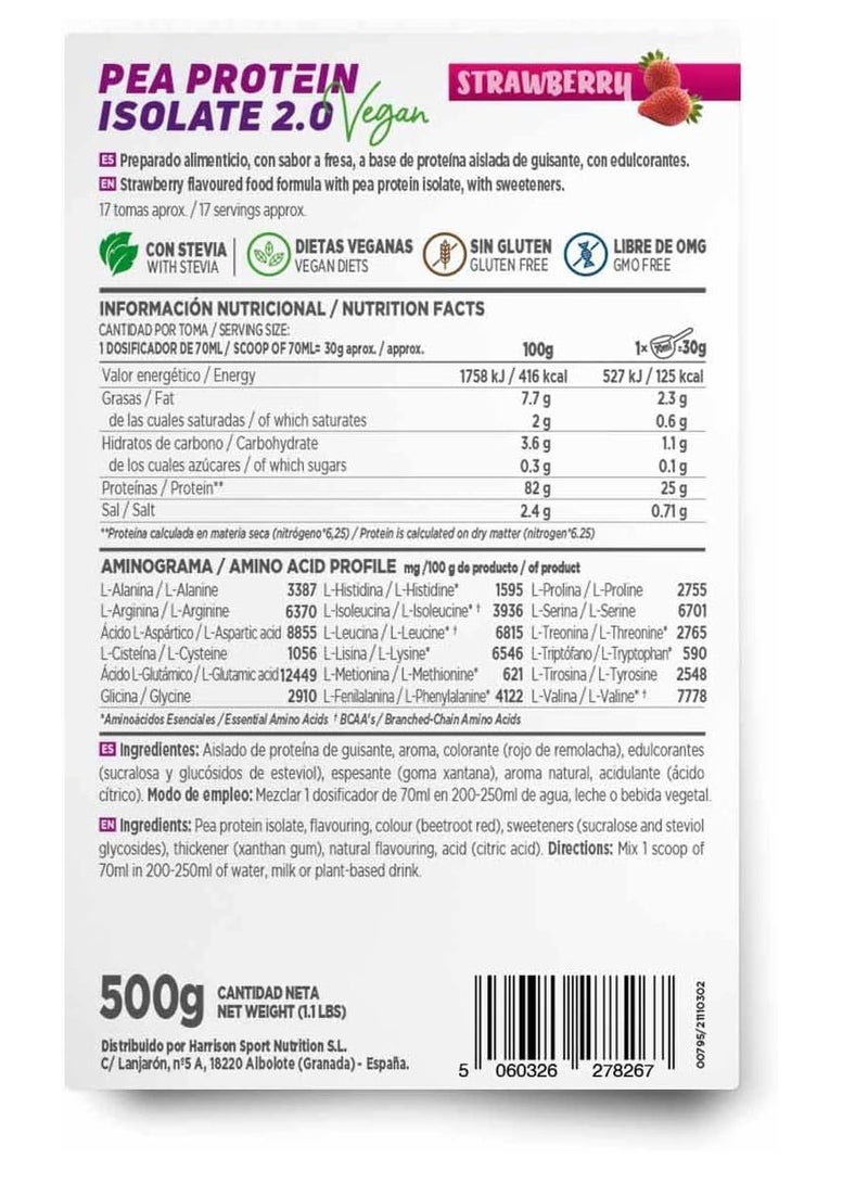 PEA PROTEIN ISOLATE 2.0  STRAWBERRY