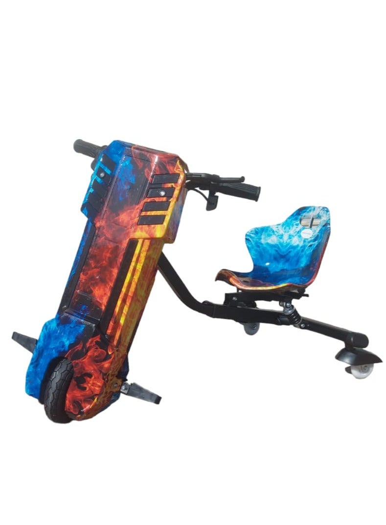 36V Drifting  3 Wheels Electric Scooter, High-Power 360 Degree Rotation with LED Light & Comfortable Seat