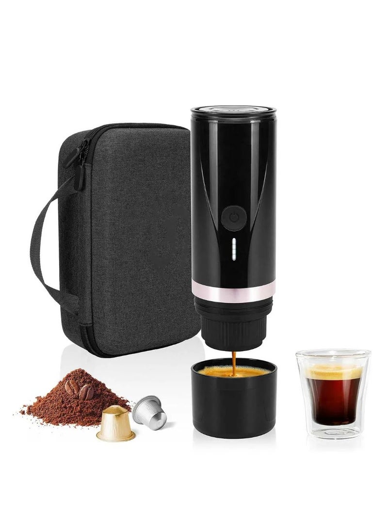 Sira + Portable Quick Heating Espresso Machine 12/24V NS with Coffee Grinding Capsule Compatible Travel Espresso Coffee Machine with Tote Case for Car, Truck, Camping and Hiking in
