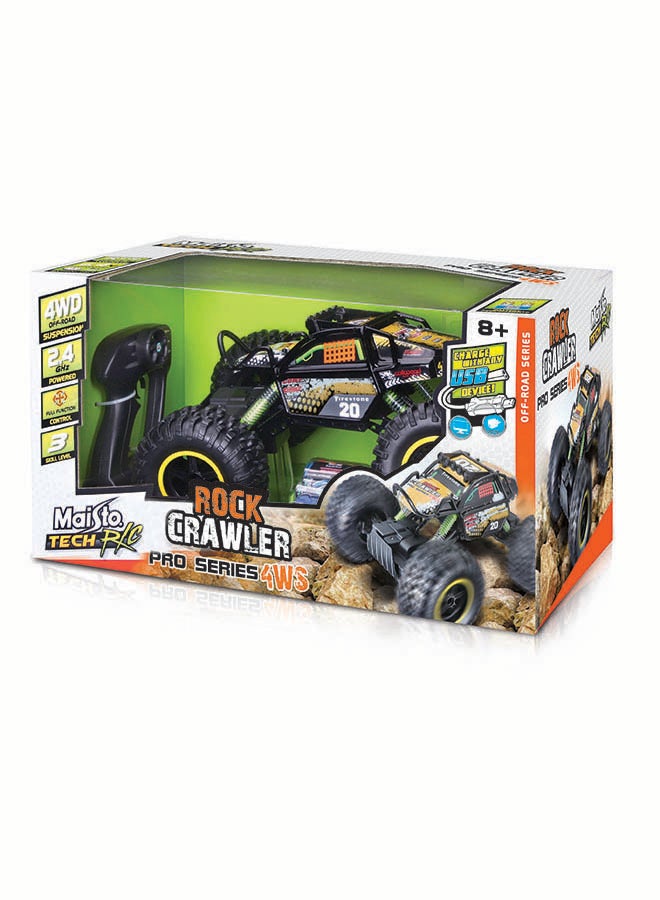 Rock Crawler Pro Series 4Ws - 2.4 Ghz (Usb Rechargeable Vehicle) - Yellow/Black
