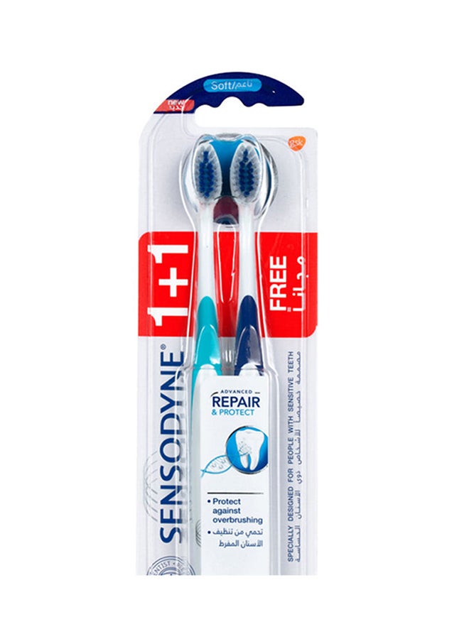 2-Piece Advanced Repair And Protect Toothbrush Multicolour