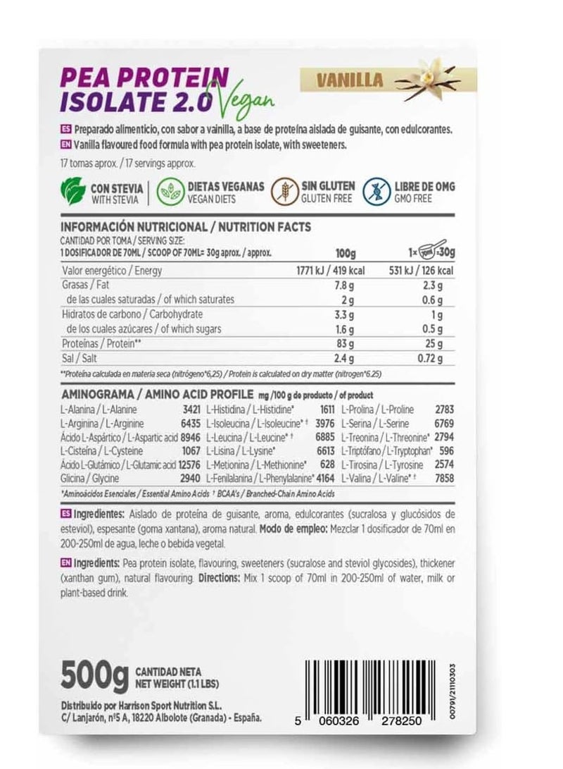 Pea Protein Isolate 2.0 Vanilla