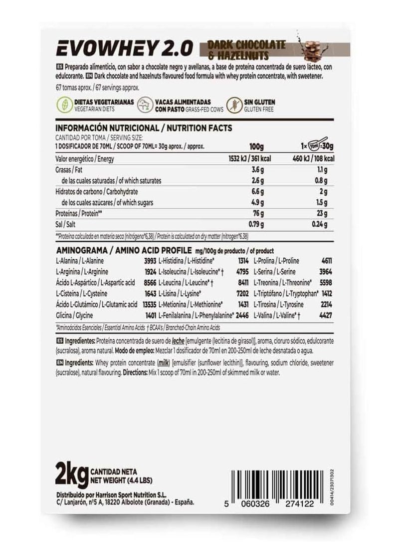 Evowhey Protein 2.0 Chocolate & Hazelnuts