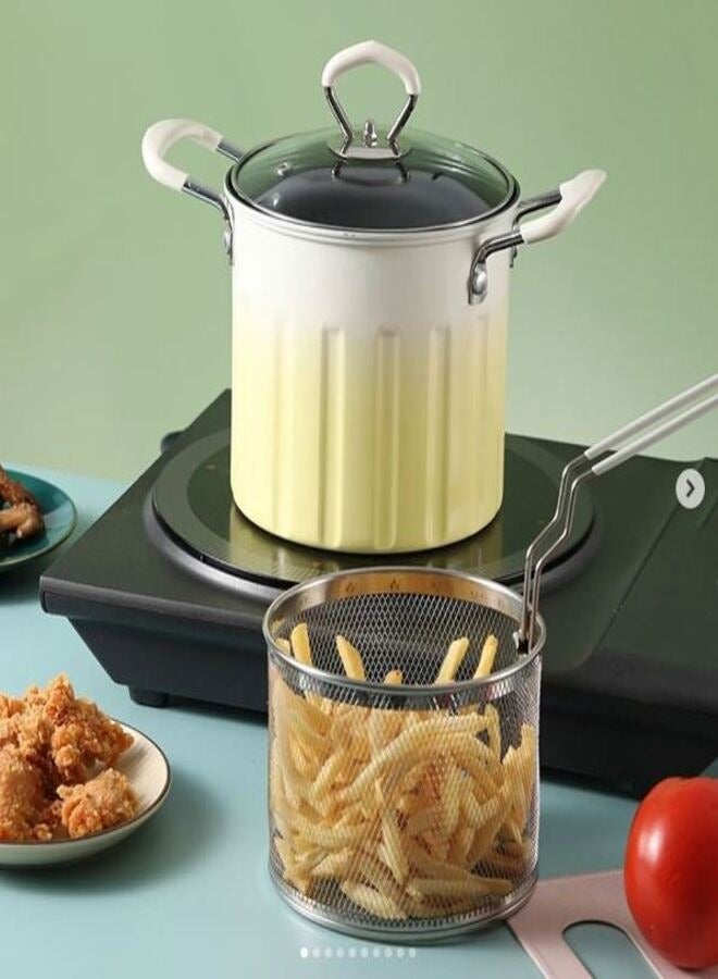 Deep Fryer Non Electric French Fries Fryer Stainless Steel Fry Pot Multi Functional for Kitchen