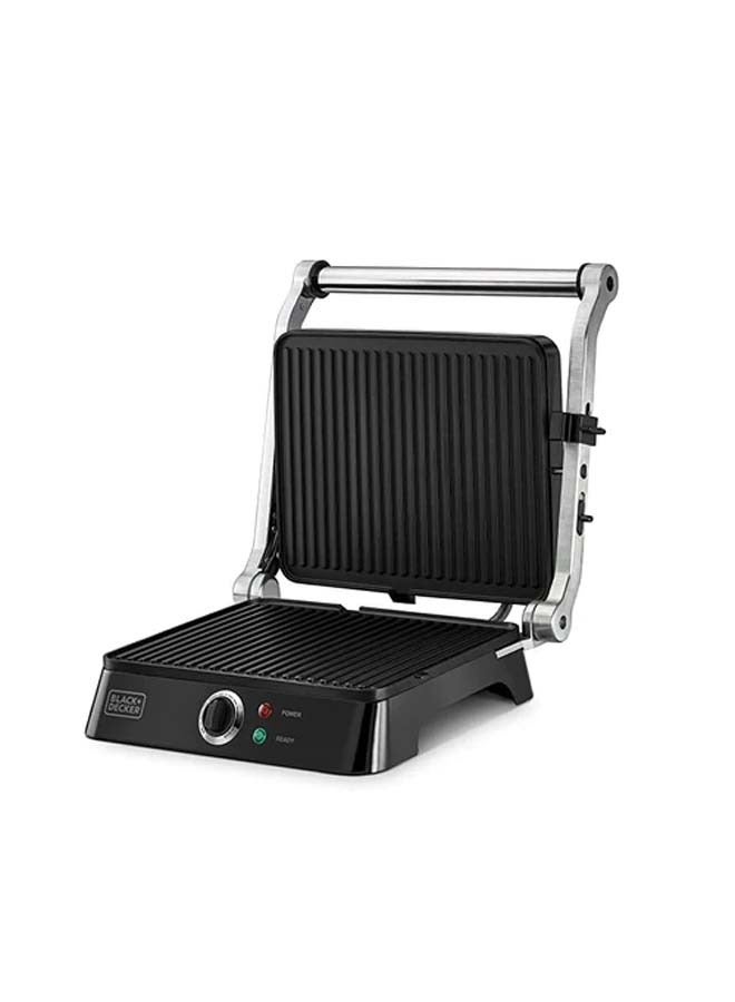 Black+Decker Contact Grill With Full Flat Grill For Barbeque 1400W CG1400-B5 Black