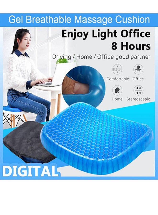 Gel Seat Cushion Pressure Absorbs Honeycomb Sitter Elastic Support Chair Pad for Office Dinner Driving Wheelchair & Mobility Scooter Cushions Comfort and Comfort Large Seat Cushion
