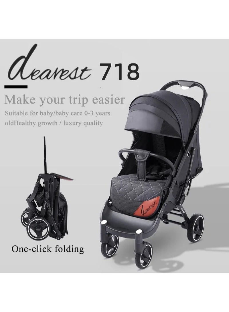 Dearest 718 Baby Stroller The Foldable And Portable All-Season Solution For Comfortable And Convenient Travel