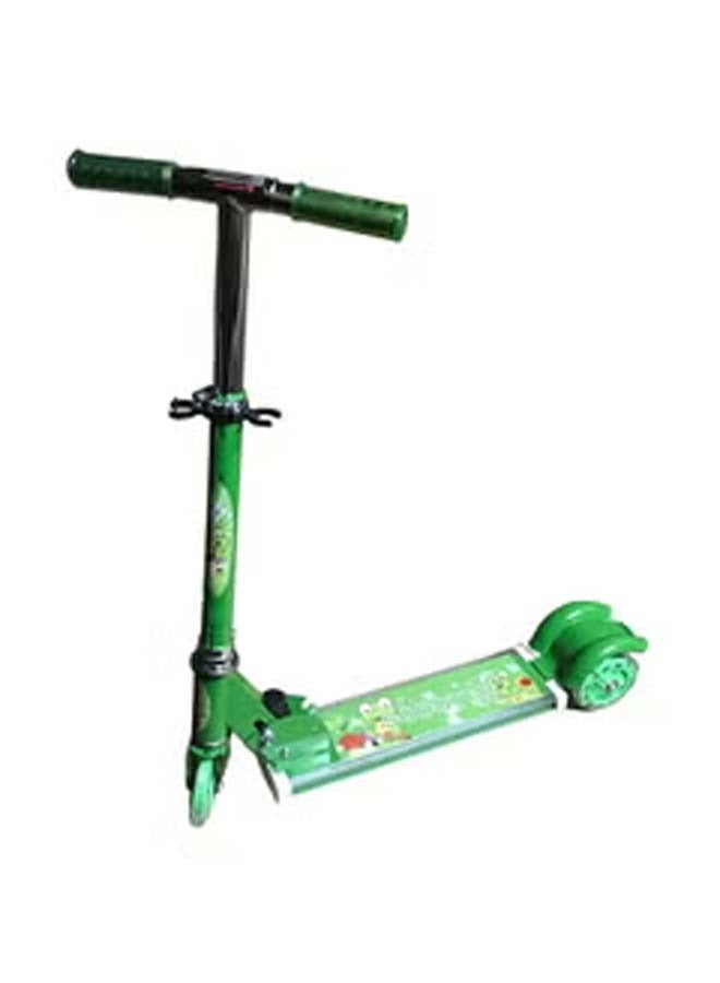 3-Wheel Folding And Adjustable Kick Scooter In Green For Kids And Adults 12x12x10cm
