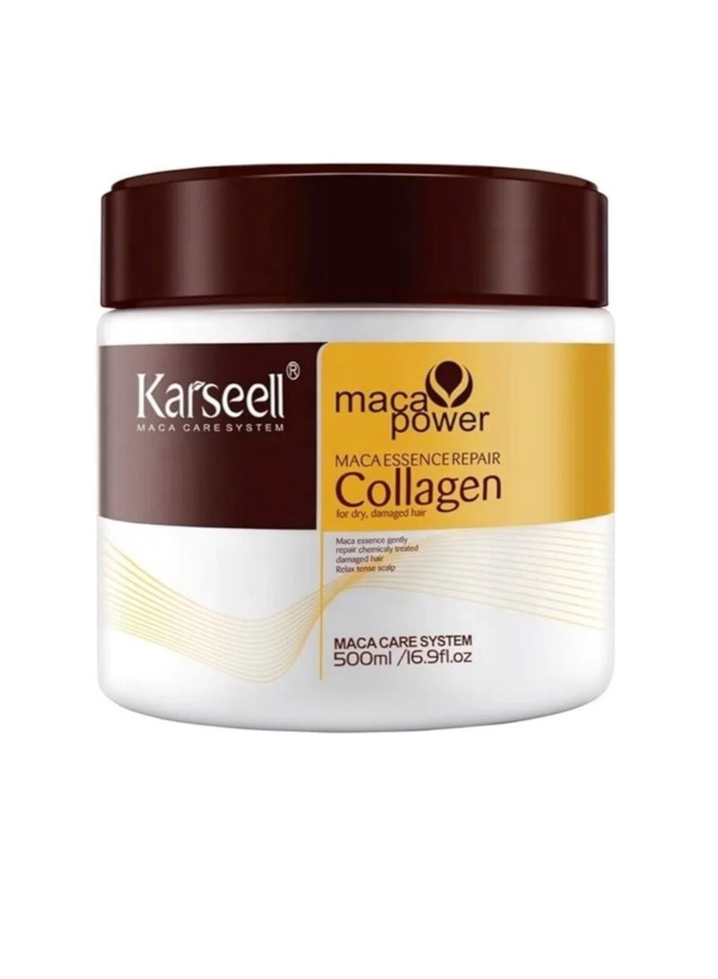 Carsil Collagen Hair Mask 16.9oz 500ml Deep Conditioner with Coconut Oil and Keratin