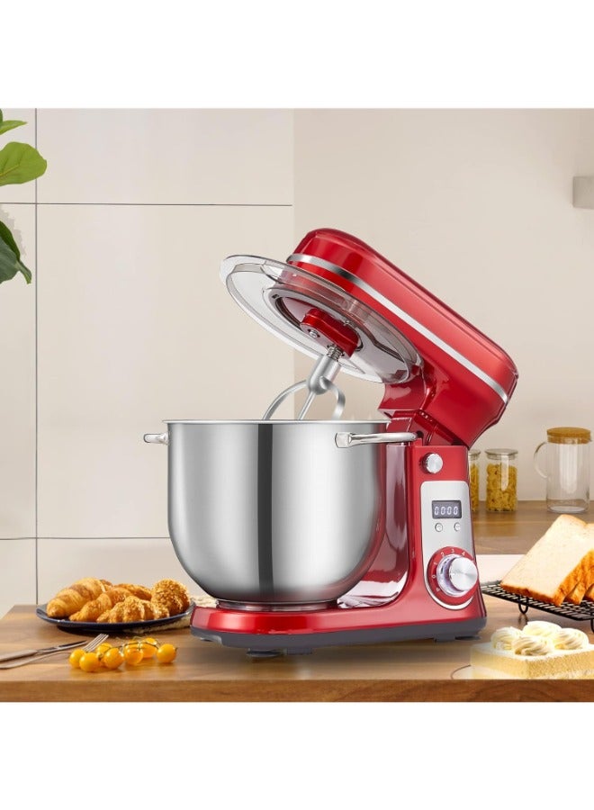 Biolomix Kitchen Electric Stand Mixer DC Motor Lower Operate Noise, BM601, Red