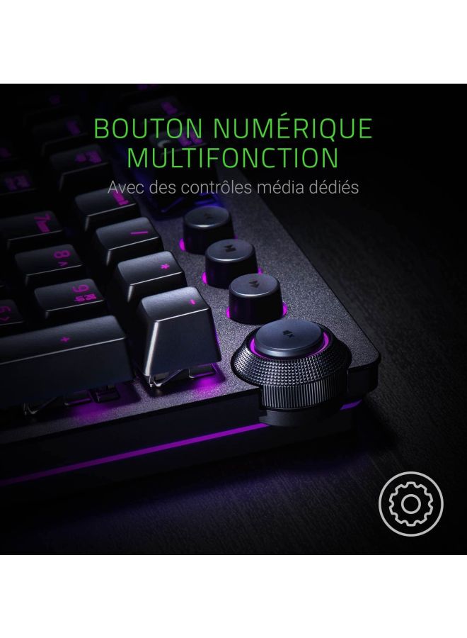 Huntsman Elite Gaming Keyboard Fastest Keyboard Switches Ever, Linear Optical Switches, Chroma RGB Lighting, Magnetic Plush Wrist Rest, Dedicated Media Keys & Dial Black Black