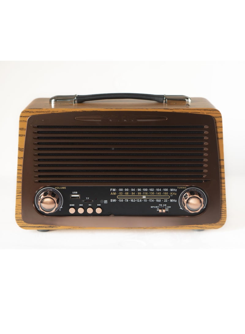 Retro Portable Radio With AM FM And Shortwave Battery Powered Features Bluetooth Speaker AUX TF Card And USB MP3 Player Ideal For Home Kitchen Or Outdoor Use