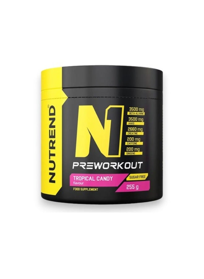 N1 Preworkout, Tropical Candy Flavour, 255g