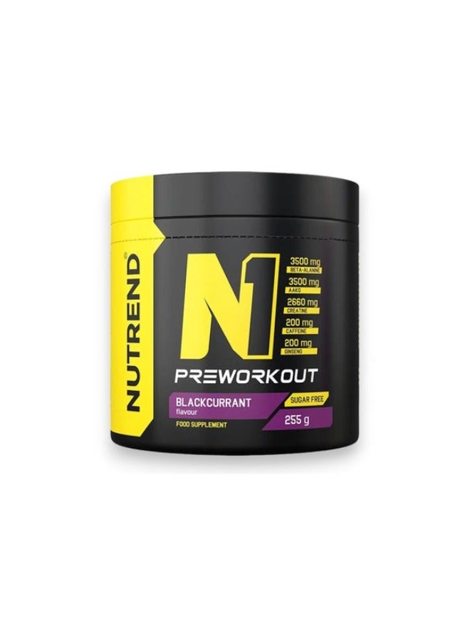 N1 Preworkout, Black currant Flavour, 255g