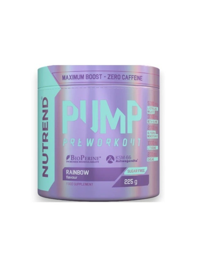 Pump Pre Workout, Rainbow Flavour, 225g