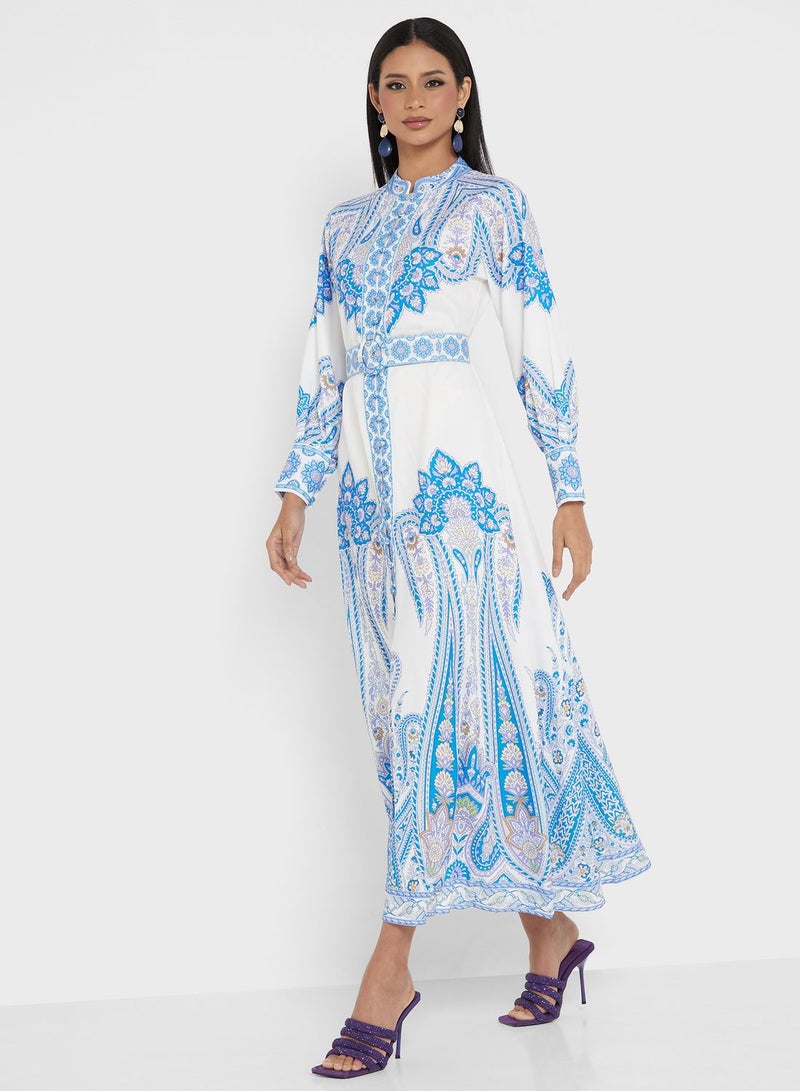 Abstract Print Dress