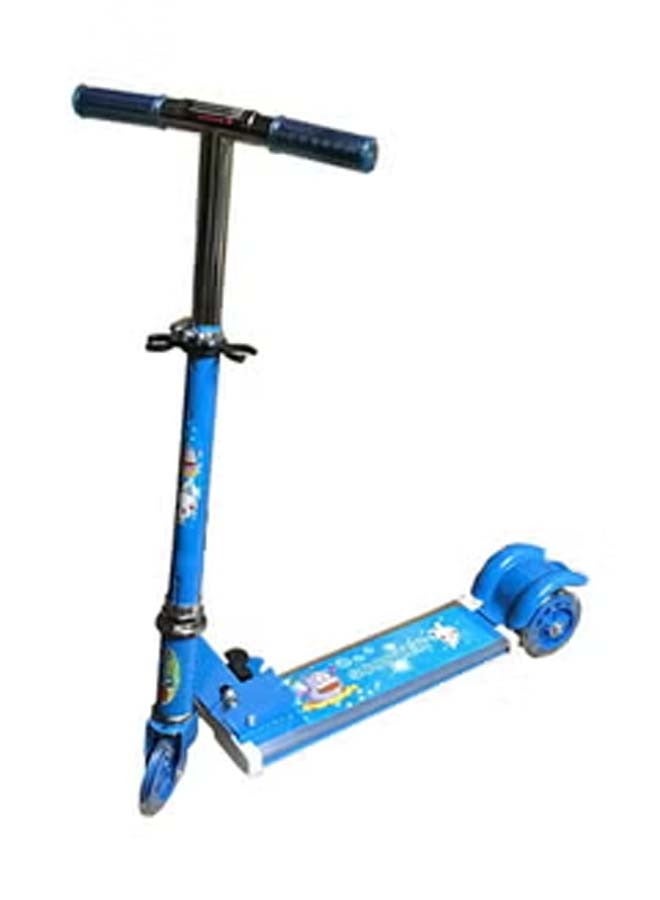 3-Wheel Folding And Adjustable Kick Scooter In Blue For Kids And Adults 12x12x10cm
