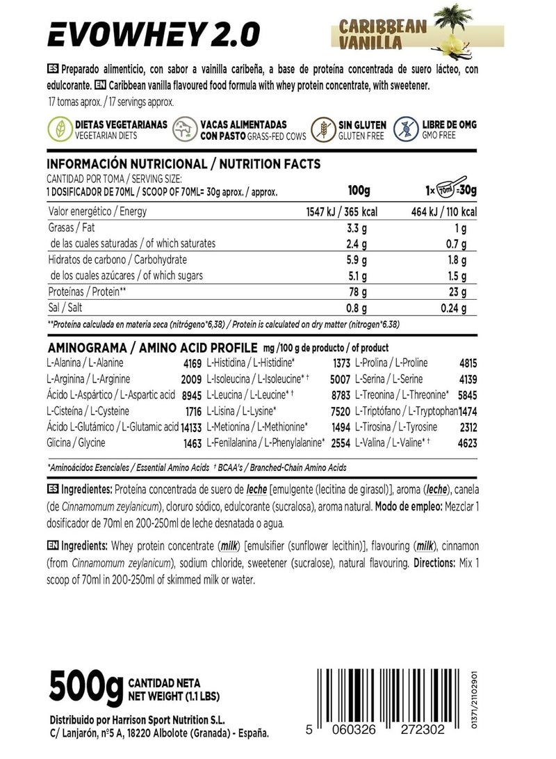 Evowhey Protein 2.0 Caribbean Vanilla