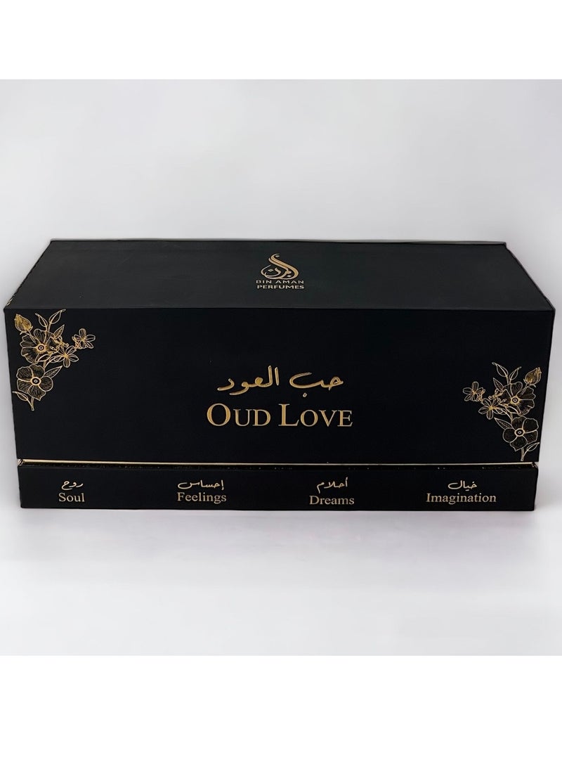 Bin Aman Perfumes - OUD LOVE - Eau de perfume 4x50ml - 4 various types of OUD fragrance set