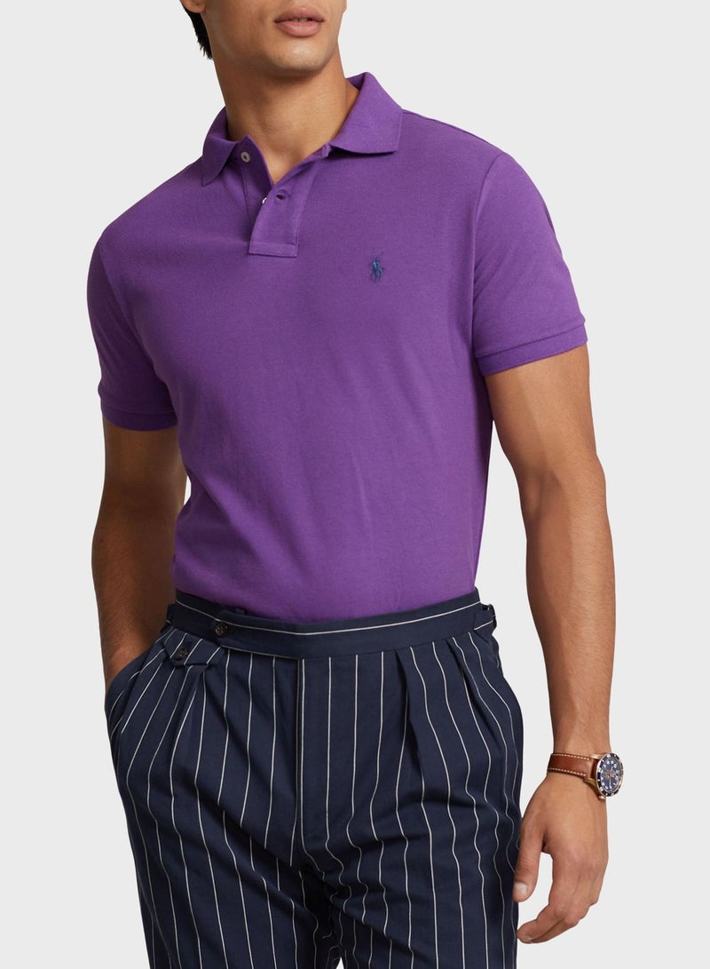 Custom Slim Fit Mesh Polo Shirt