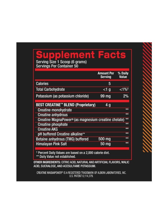 Best Creatine, Pro Strength Creatine Blend, Fruit Punch Flavor, 50 Serving