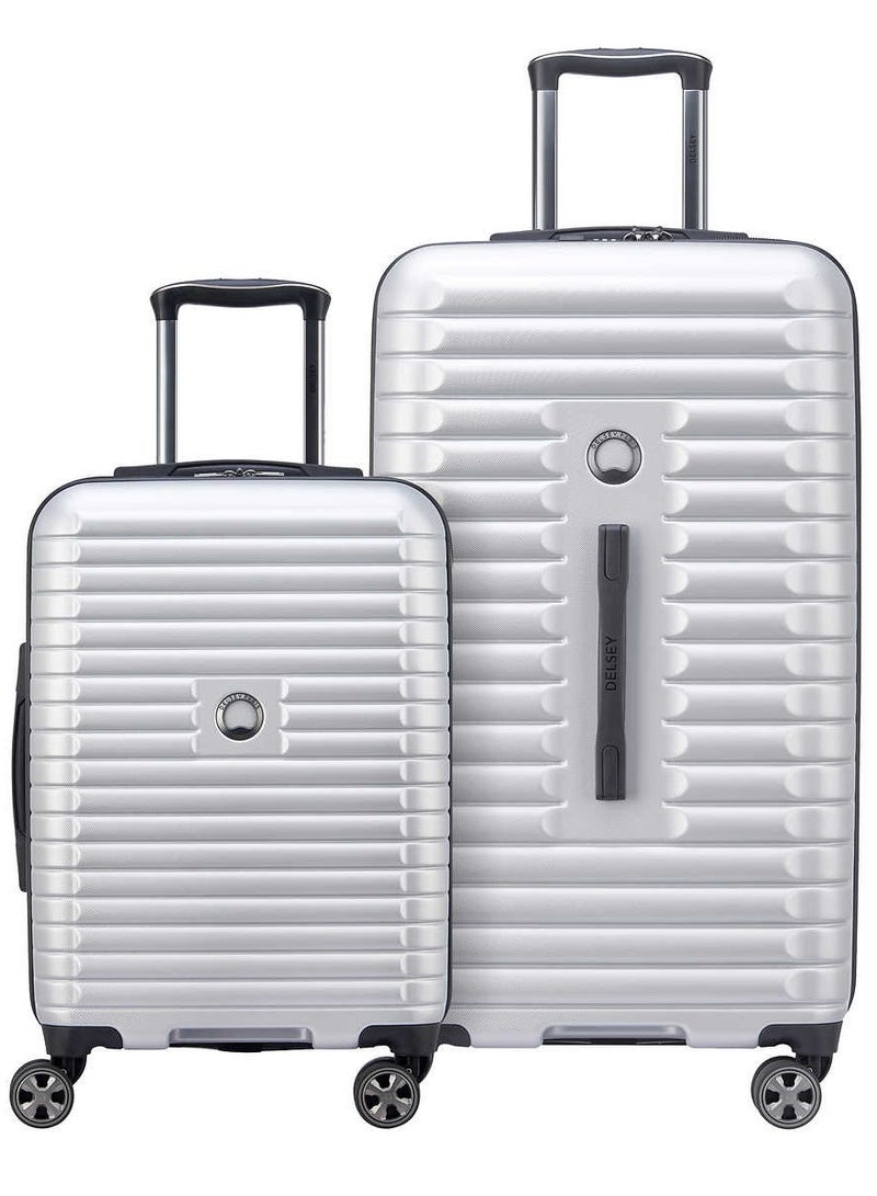 2-piece Hardside Trunk Luggage Set With TSA Lock and 360 Spin Wheel