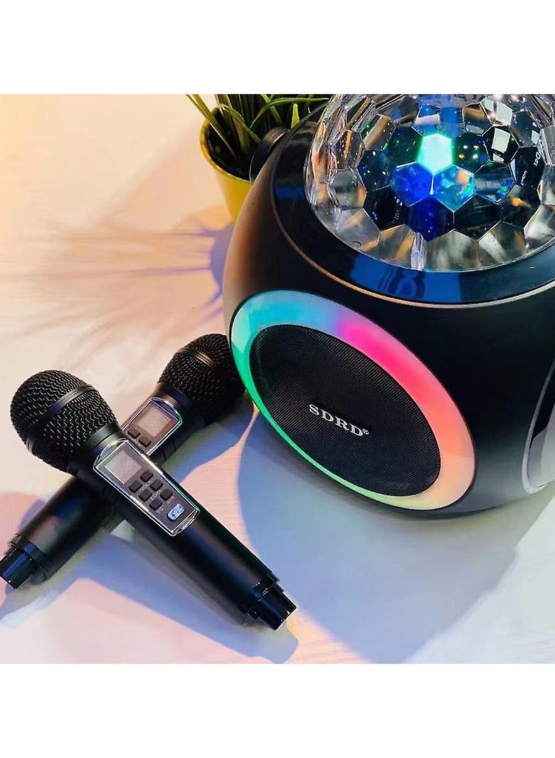 SD325 Home Wireless Bluetooth Speaker Set Audio Dual Microphone Integrated Machine LED Light Effect RGB Colorful