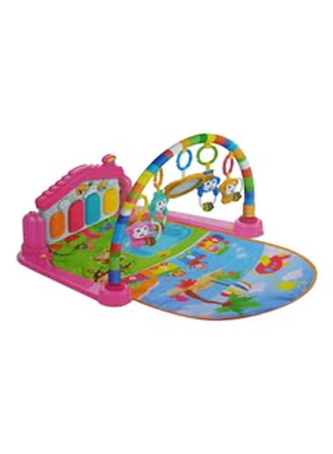 2-In-1 Baby Kick And Play Piano Gym Mat With Rattles
