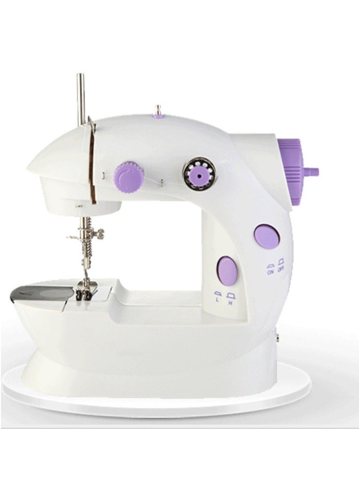 Portable Sewing Machine,Electric Mini Sewing Machine,White/Purple