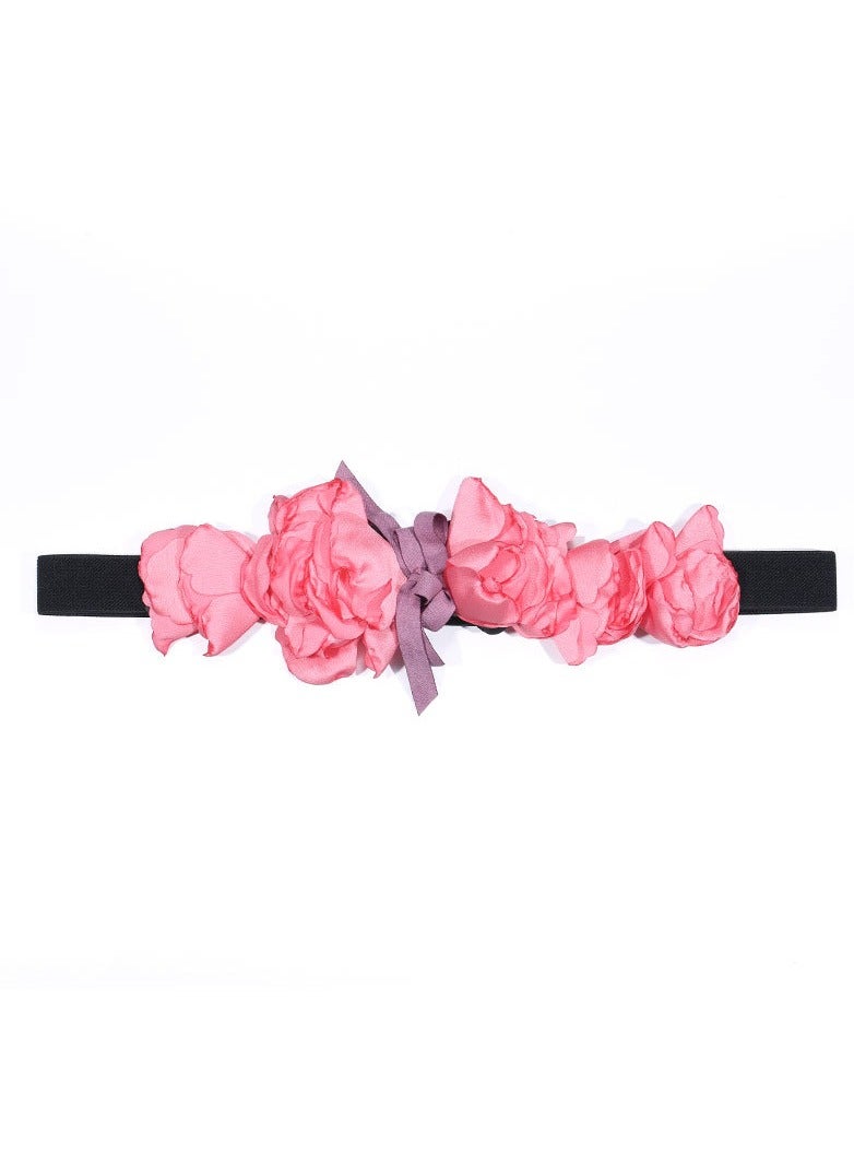 New Corset Elastic Elastic Elastic Womens Dress Decoration Fabric Flower Fashion Belt