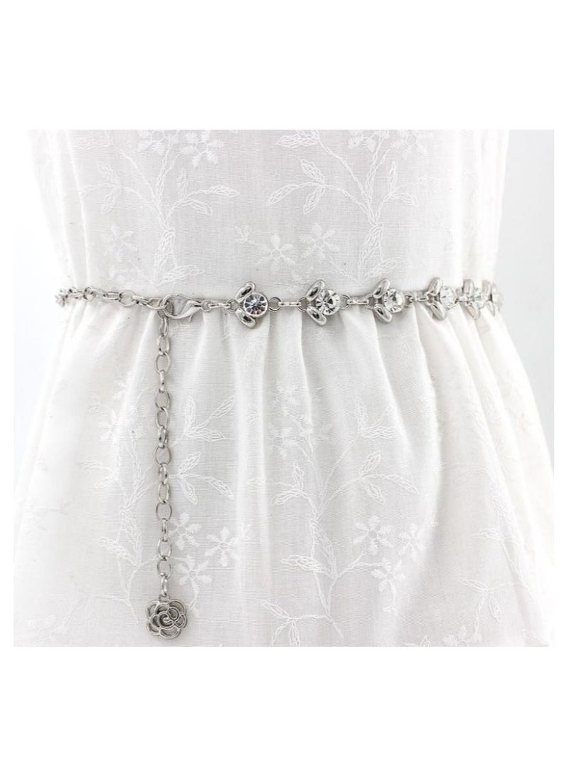 New Womens Pearl Fashion Versatile Decorative Dress Summer Skirt Small Belt