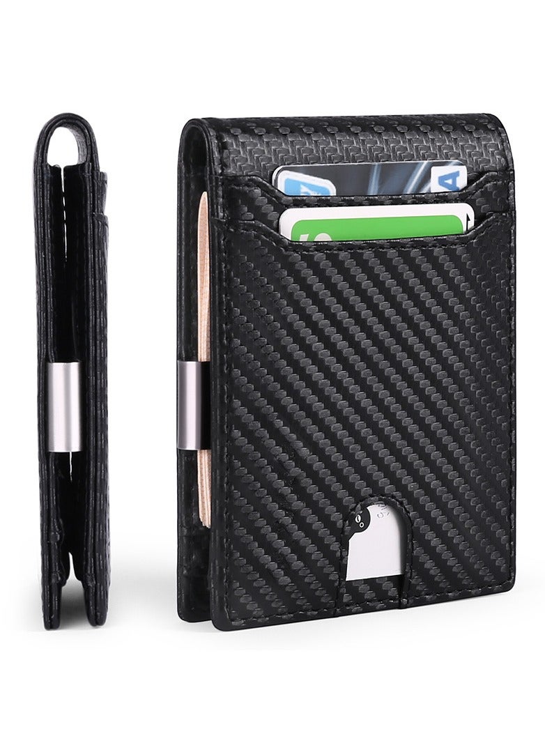 Carbon Fiber Ultra Thin And Minimalist Foldable Clip Pocket Card Bag