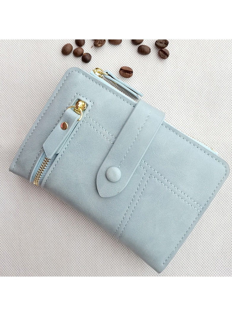 Pu Leather Short Three Fold Wallet